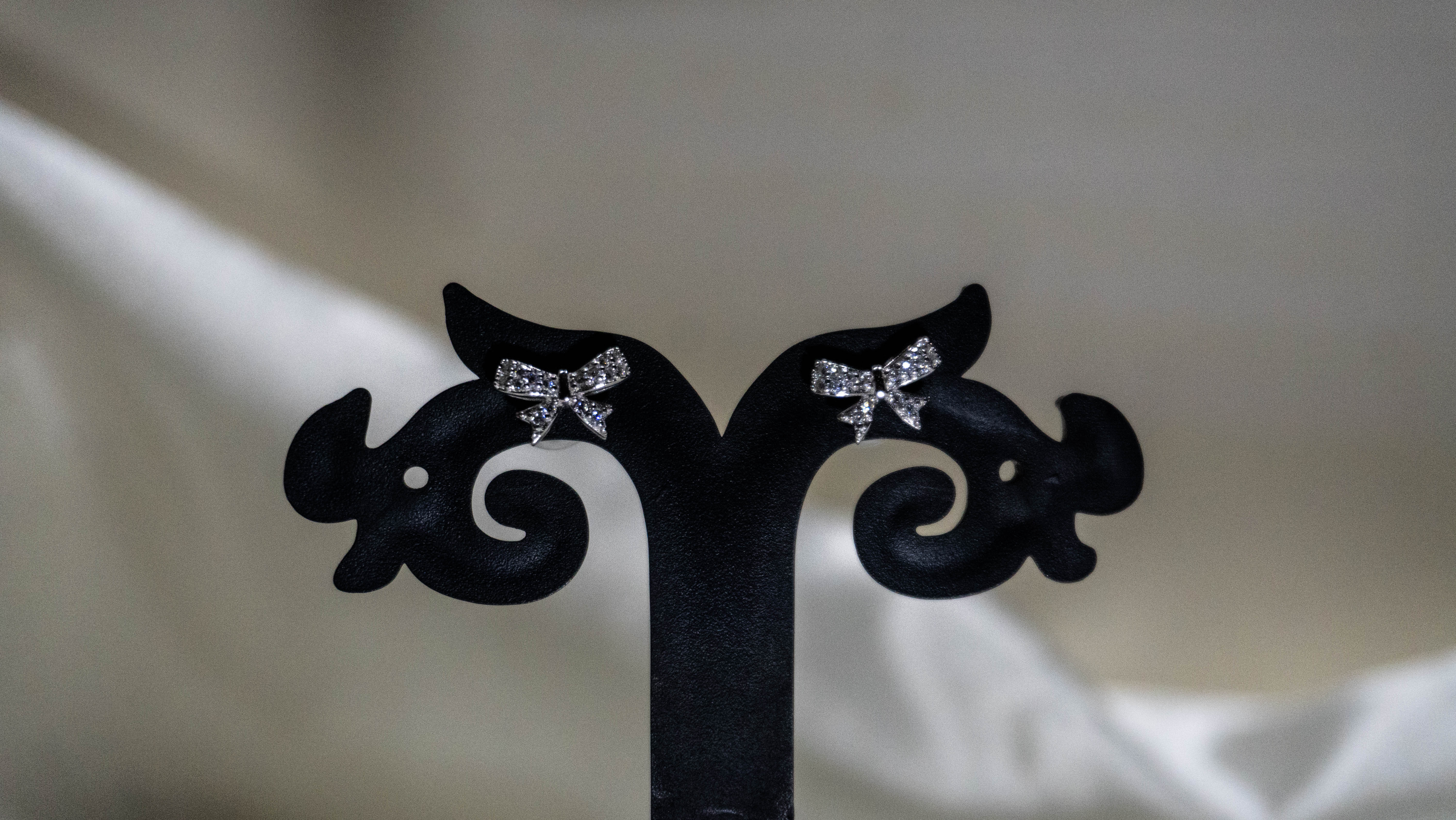 2 in 1 Diamond and pearl Stud Earrings 