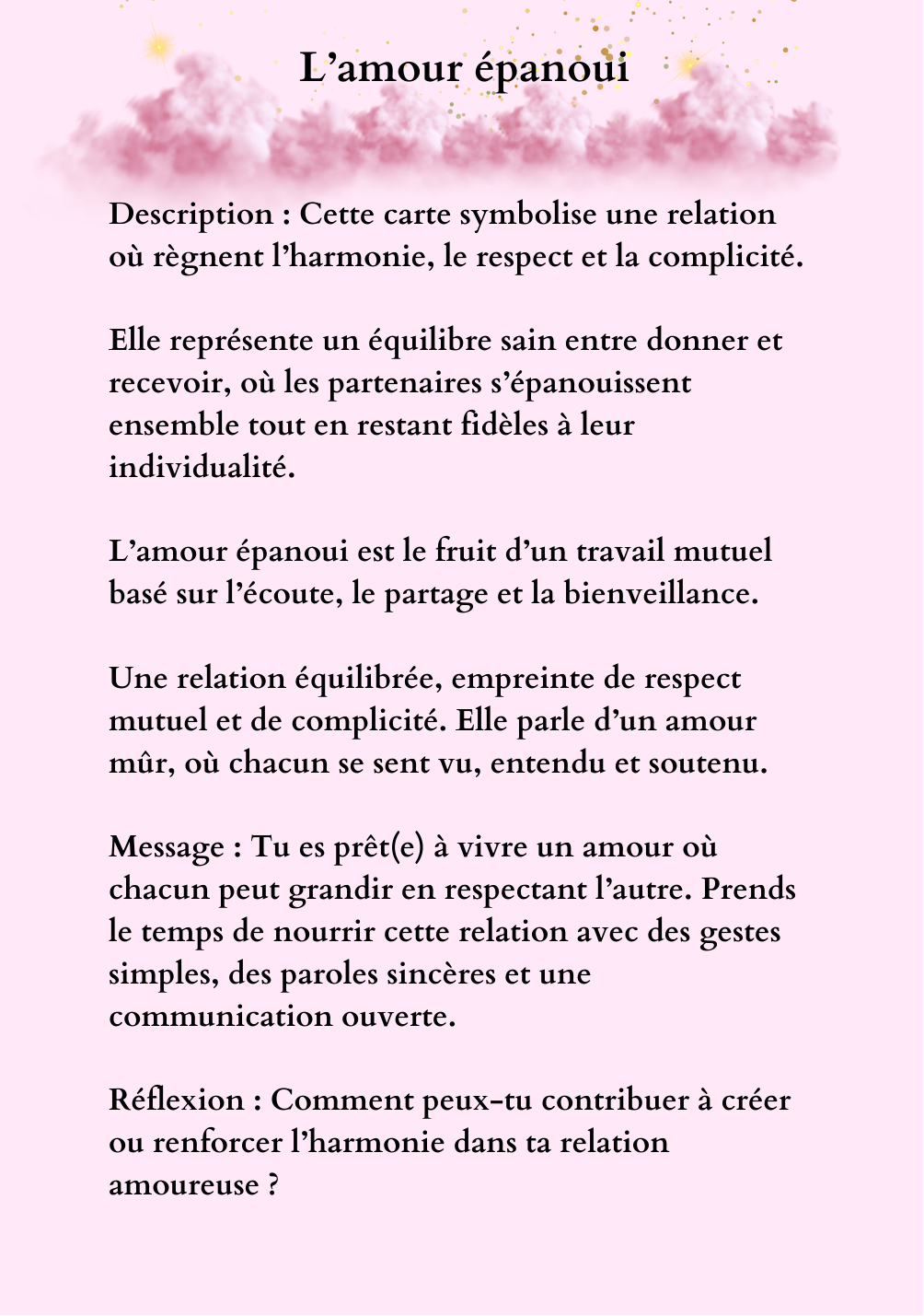 L'oracle "Le secret du mystère étoilé" 