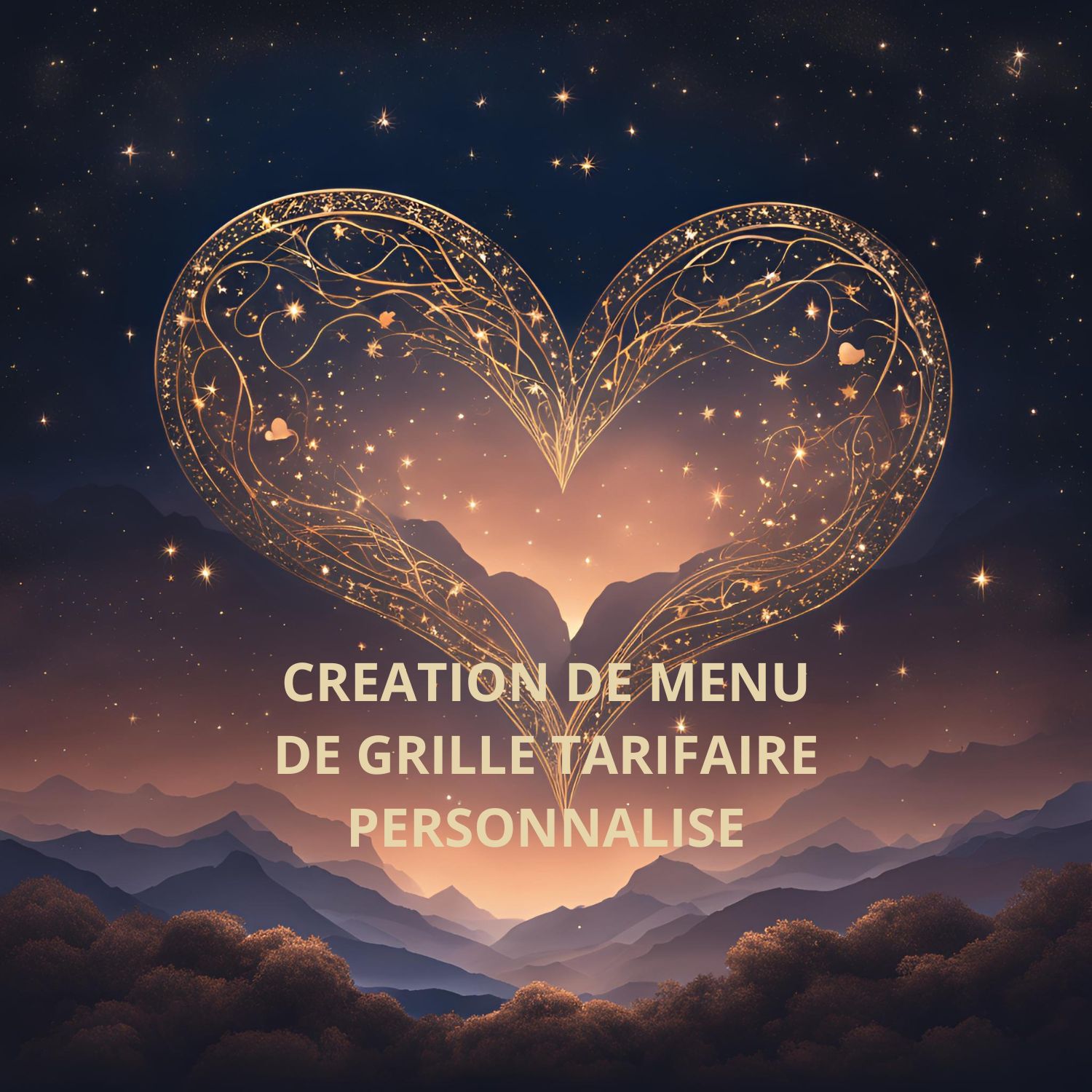 Création de menus, grilles tarifaires...