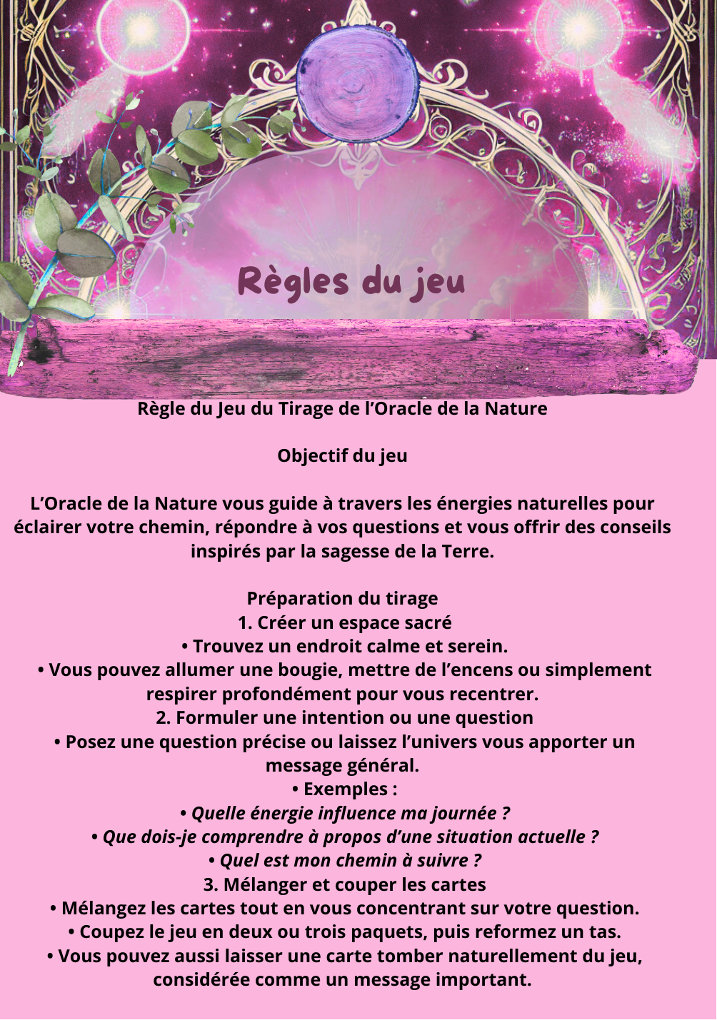 L'oracle de la nature sacrée