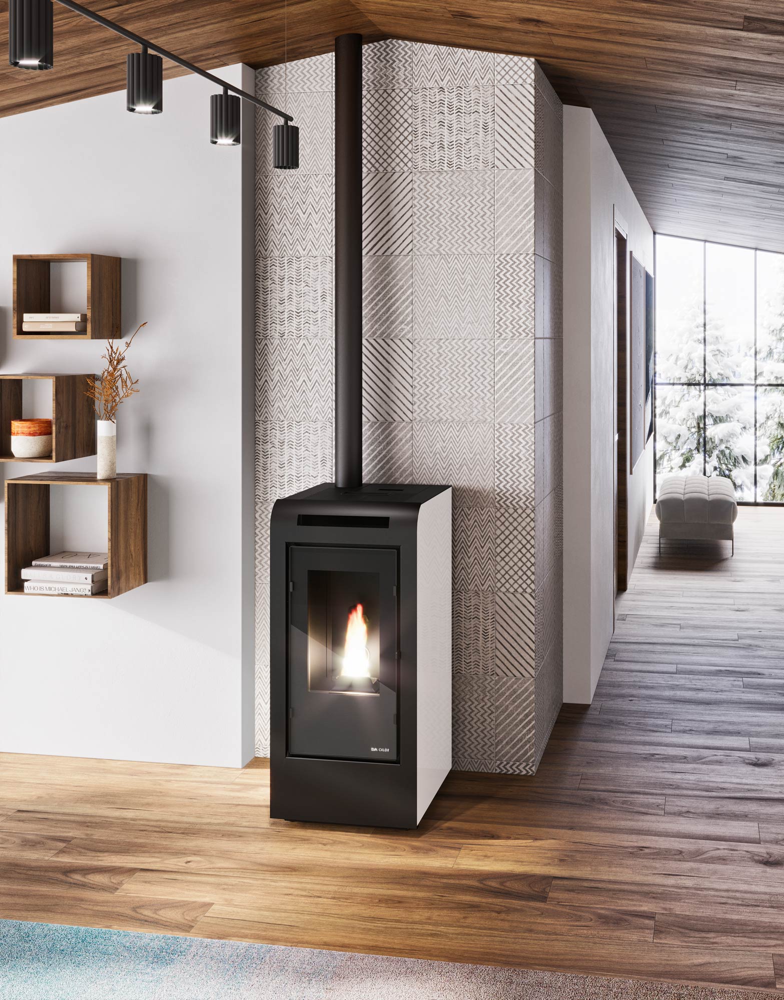 Granulinė krosnelė Rosa 11 kW su ortakiu