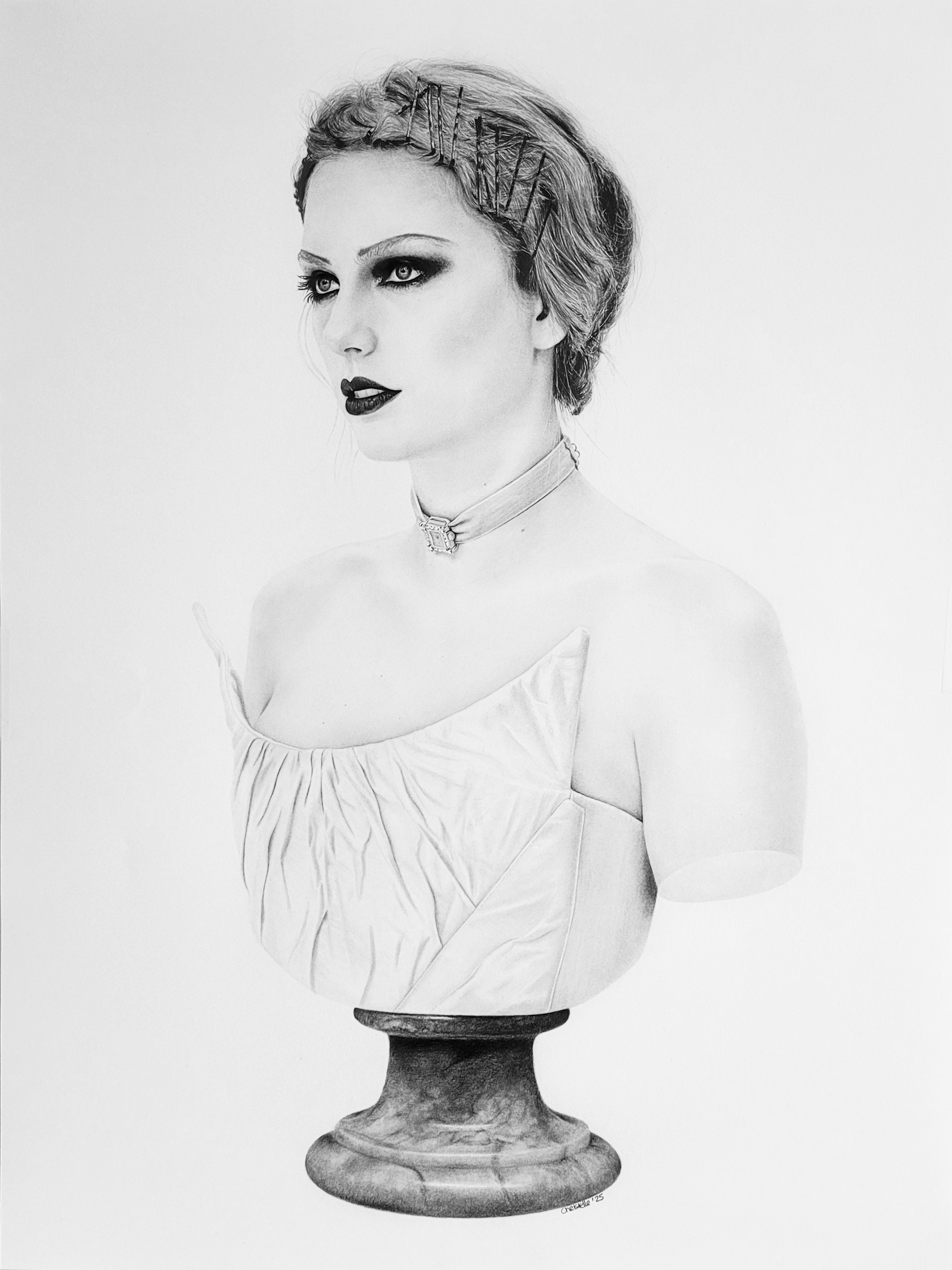 Original pencil drawing of Taylor Swift