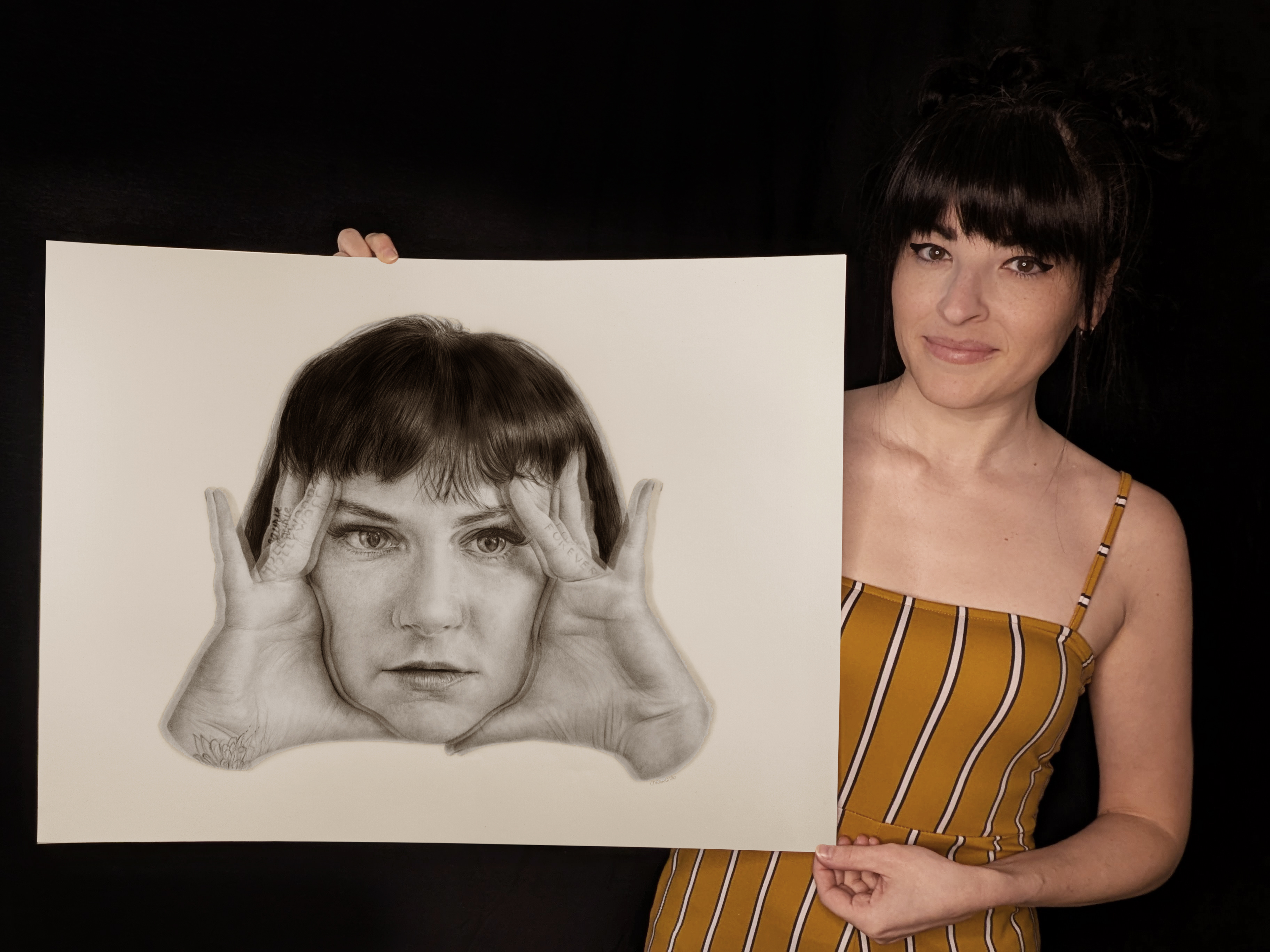 Original pencil drawing - ''Famesick'' Lena Dunham