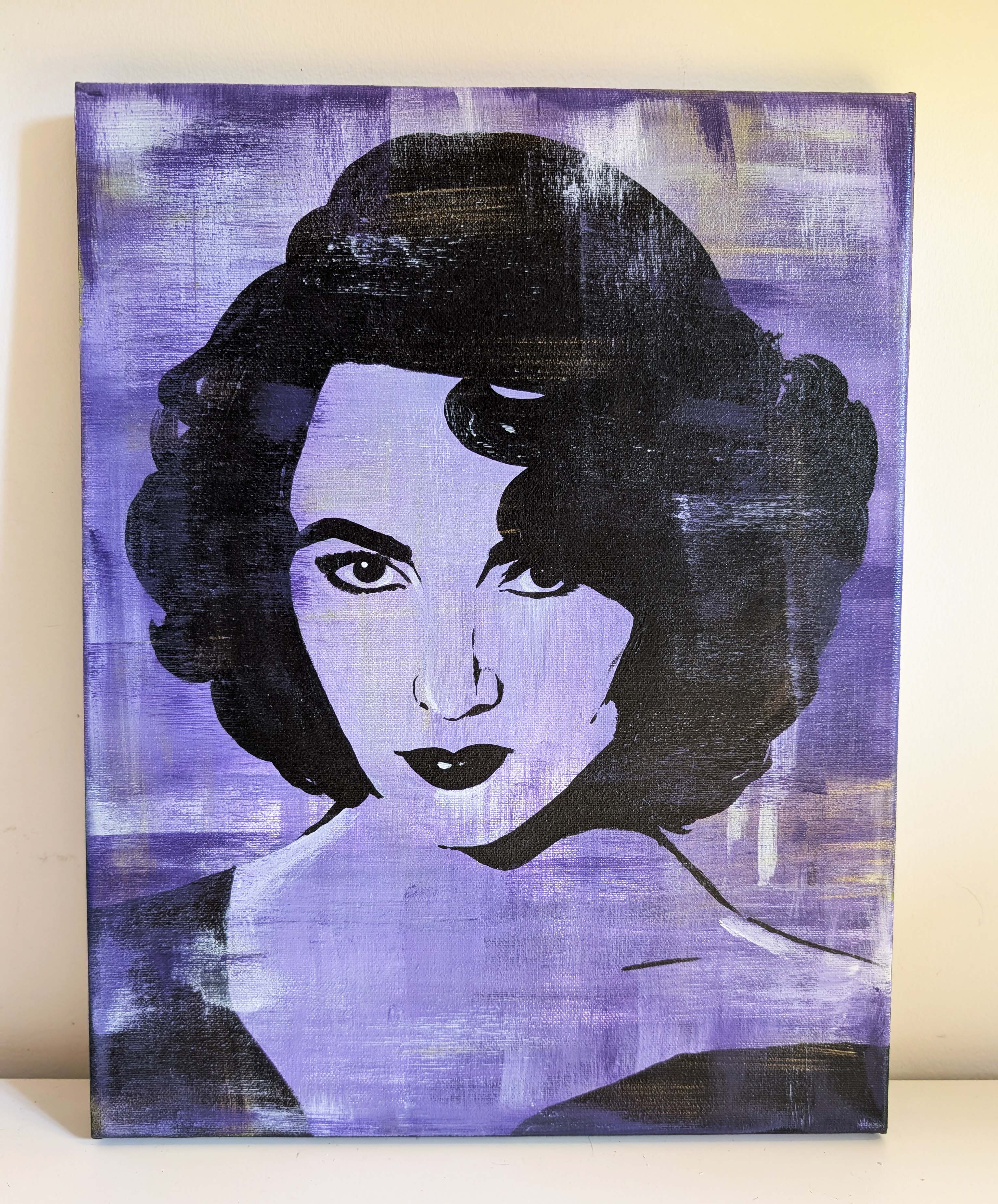 Painting of Elizabeth Taylor (color)
