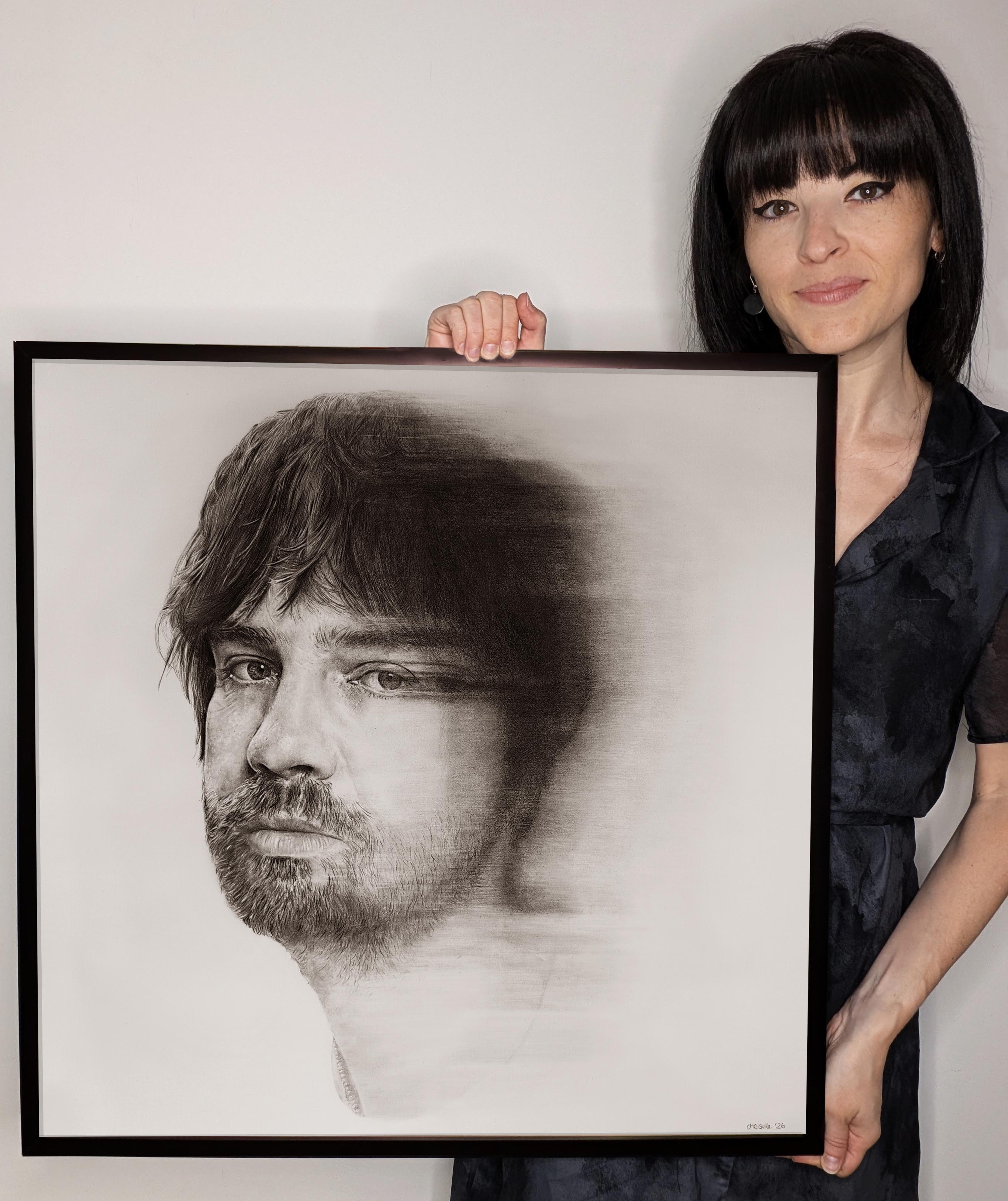 Original drawing of Kevin Parker (Tame Impala) with frame