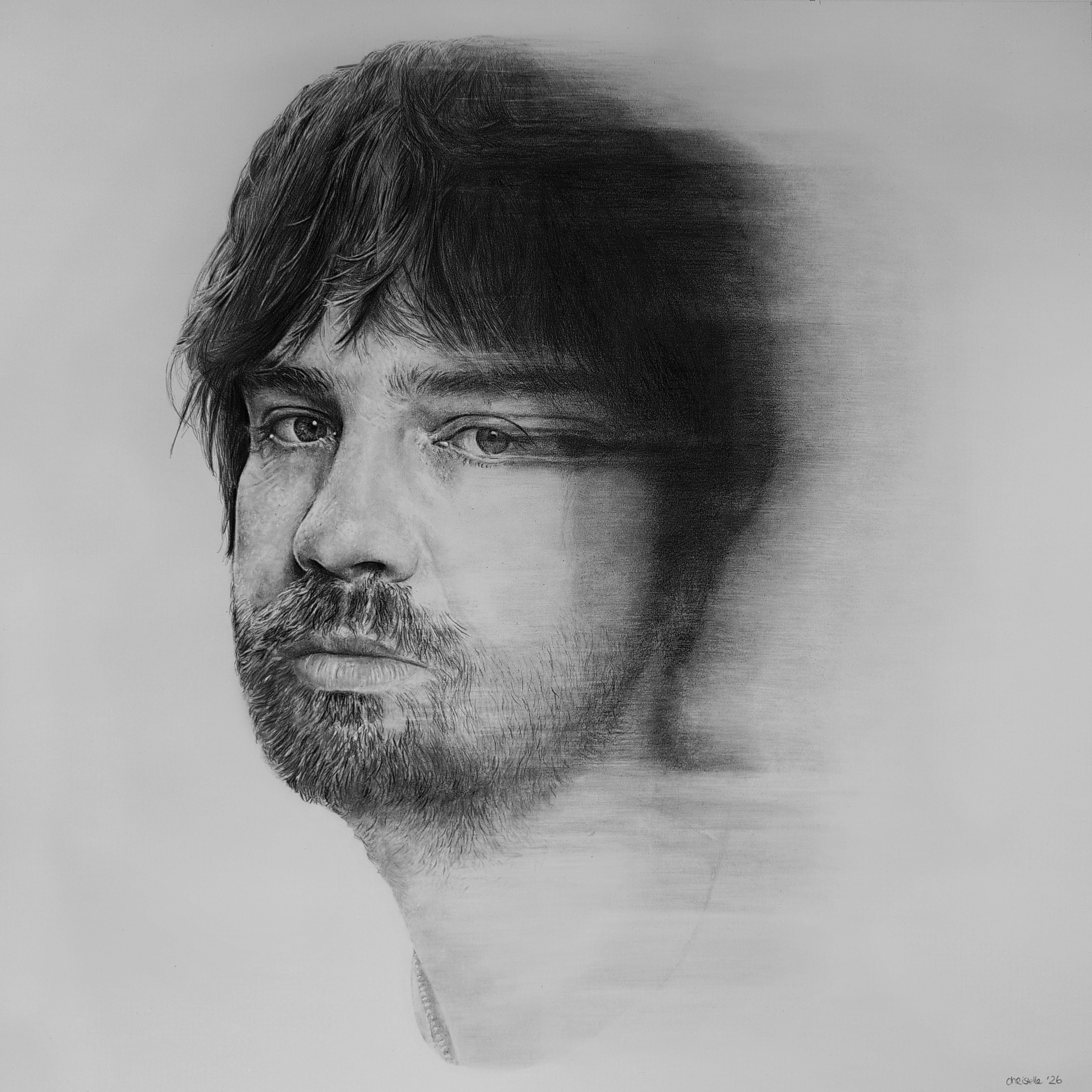 Original drawing of Kevin Parker (Tame Impala) with frame