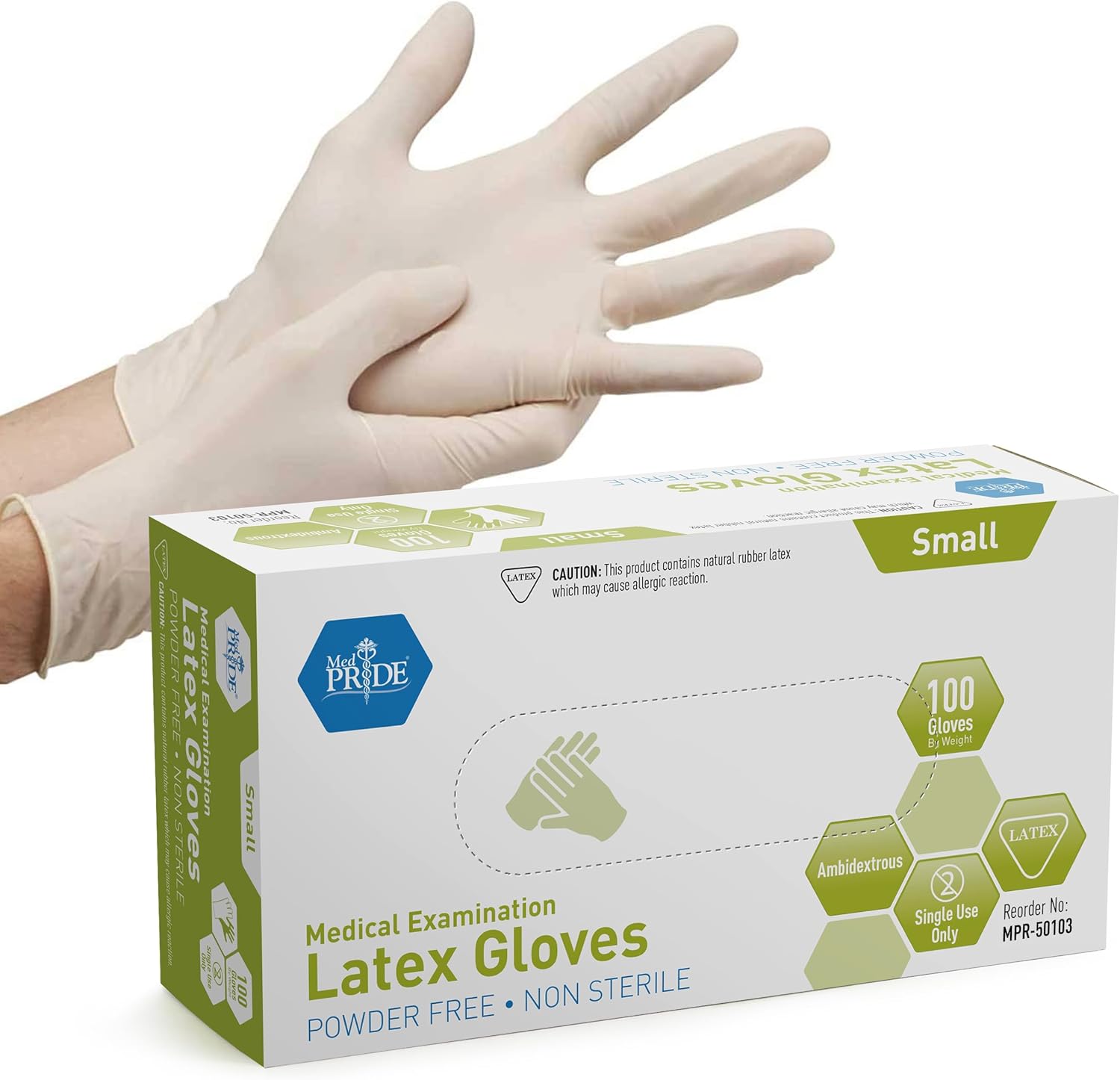 Gloves Latex Powder Free (100pcs)