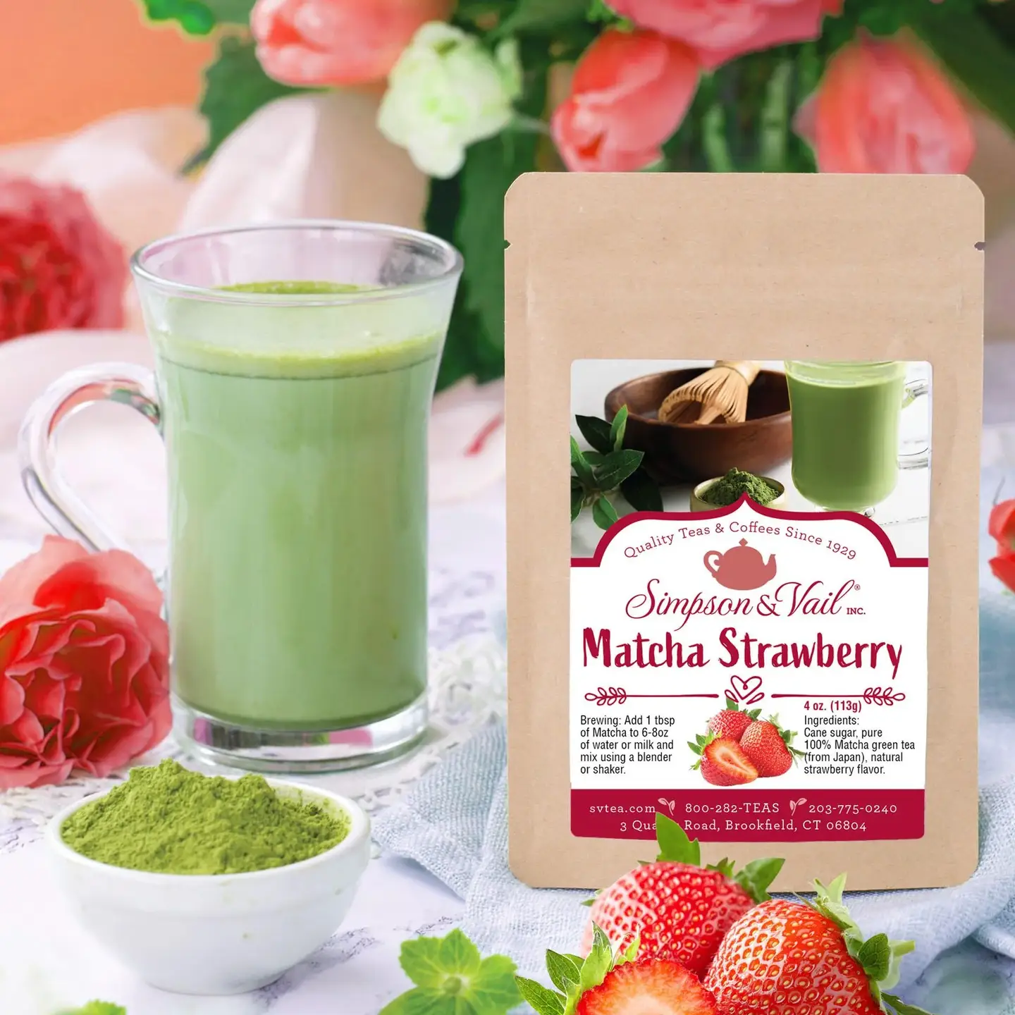 Matcha Strawberry Tea