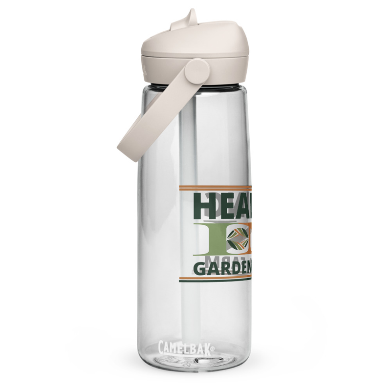 Flip straw water bottle