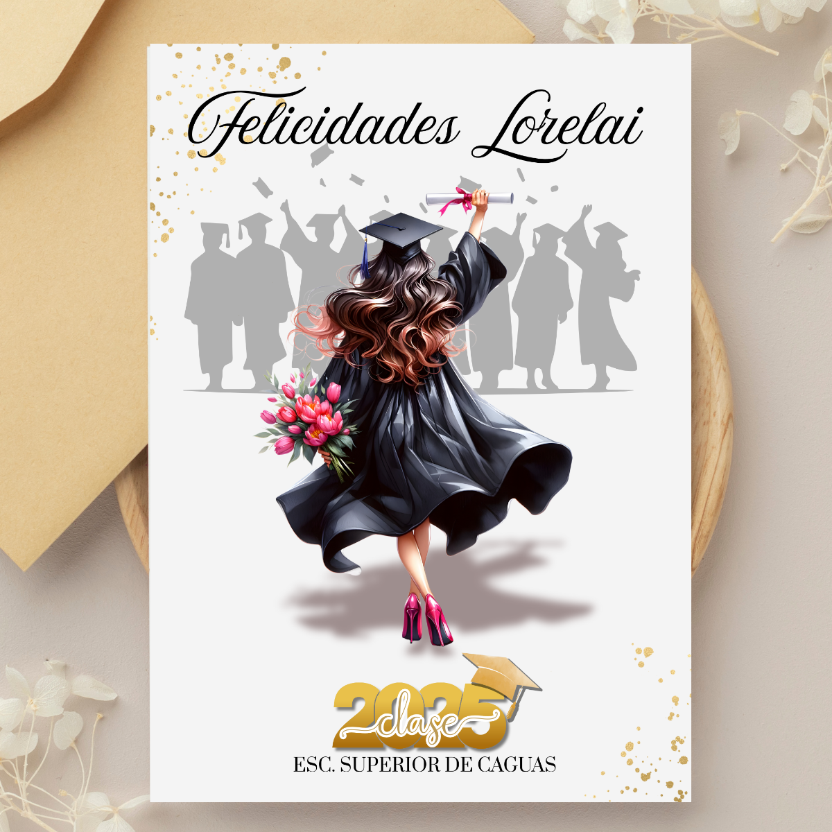 Tarjeta de graduación personalizada para Graduandas