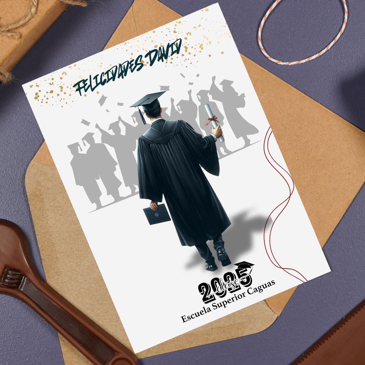 Tarjeta de graduación personalizada para Graduandos