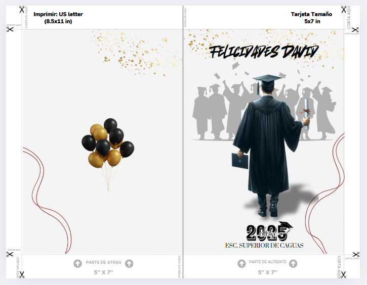 Tarjeta de graduación personalizada para Graduandos
