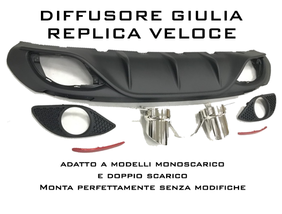 DAM DIFFUSORE POSTERIORE REPLICA VELOCE 