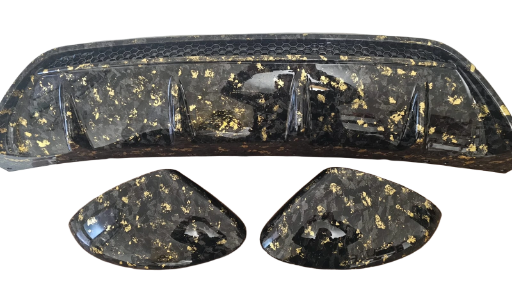 KIT CARBON LOOK FORGIATO CON FOGLIA D'ORO