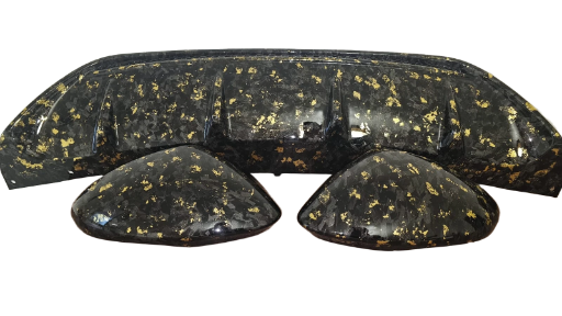 KIT CARBON LOOK FORGIATO CON FOGLIA D'ORO