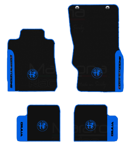 Tappetini Giulia - Sportline - 4pz - Set 1.1 - Logo Competizione