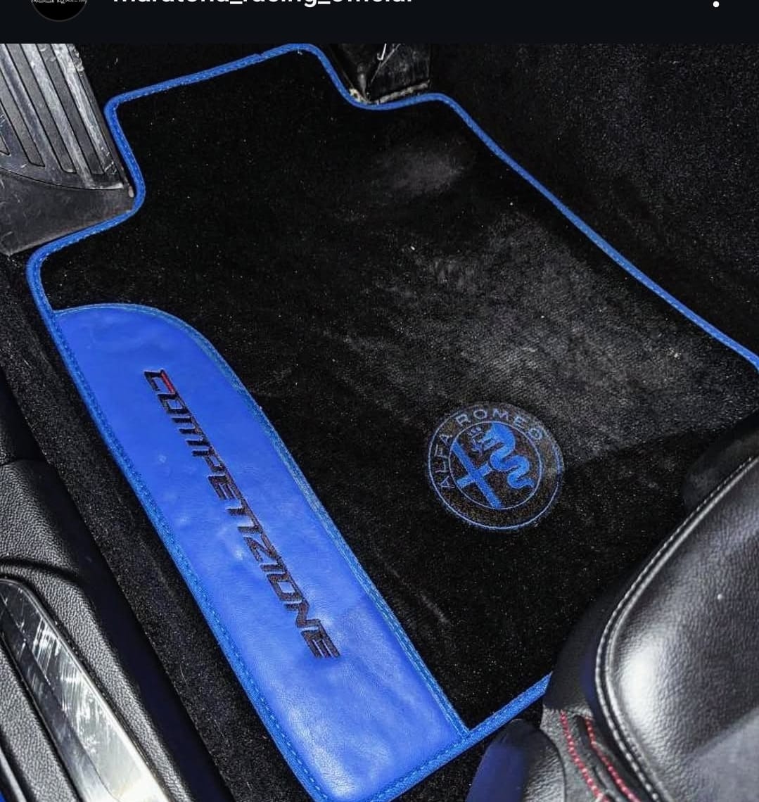Tappetini Giulia - Sportline -  4pz - Set 1.1 - Logo Competizione