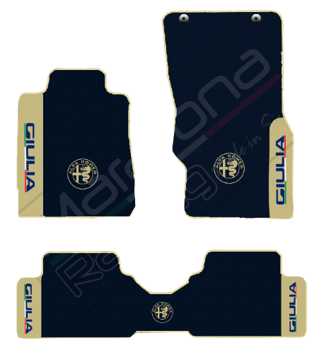 Tappetini Giulia - Sportline BLU - Set 12