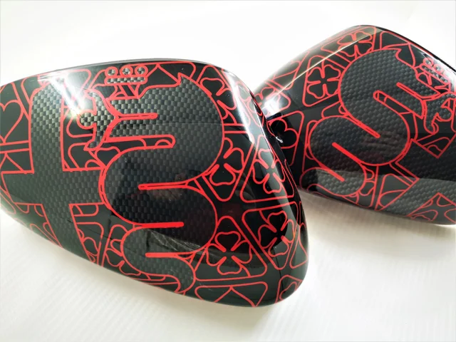 Alfa Romeo Custom Mirror Cover - CALOTTE SPECCHIETTI TRIBUTO LIVREA FORMULA1 RACING