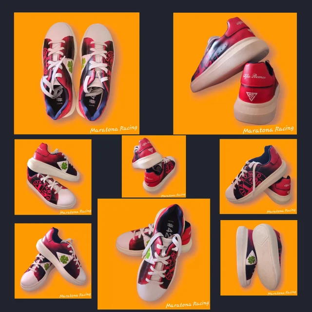 SCARPE AEROGRAFATE LOGO ALFA
