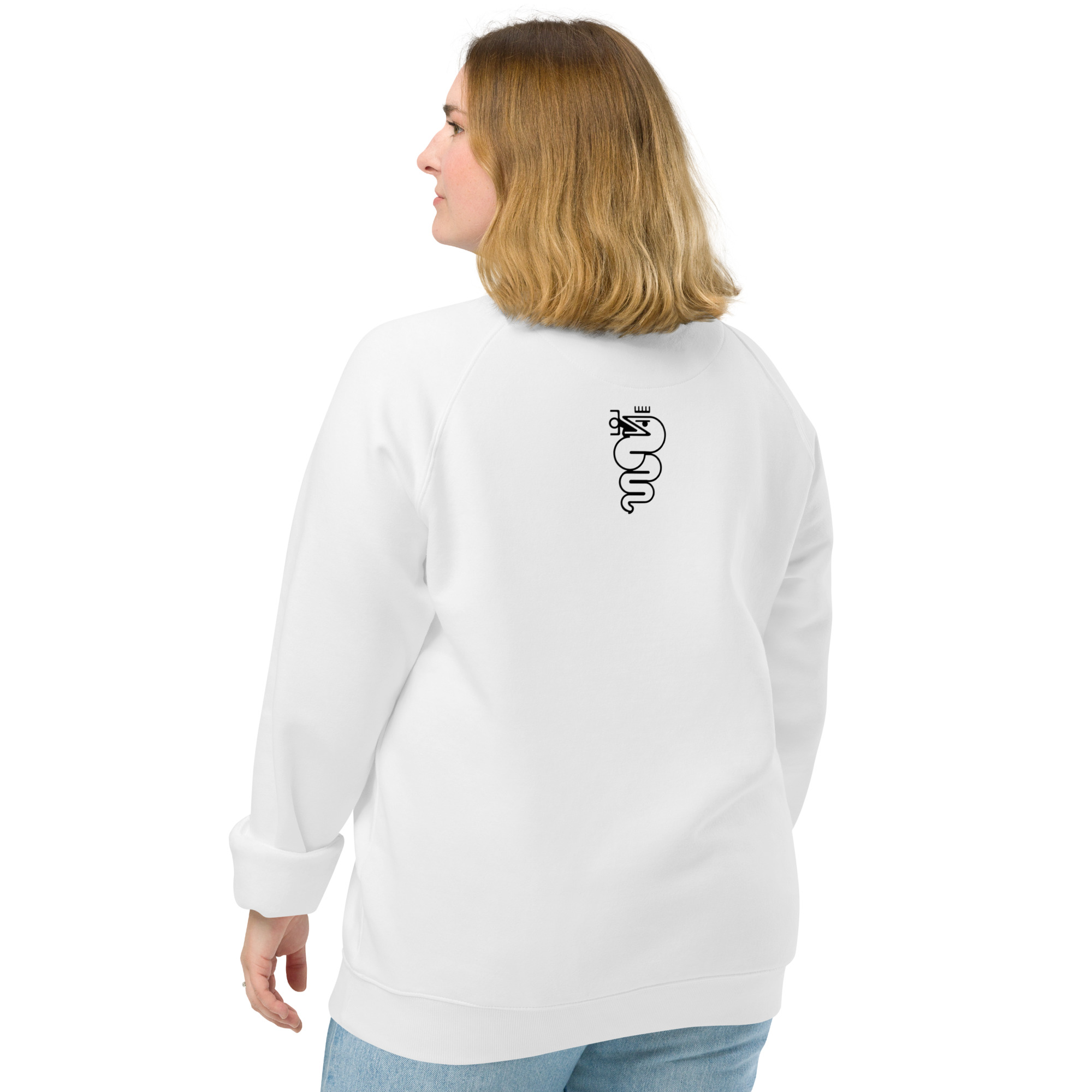 Unisex organic raglan sweatshirt