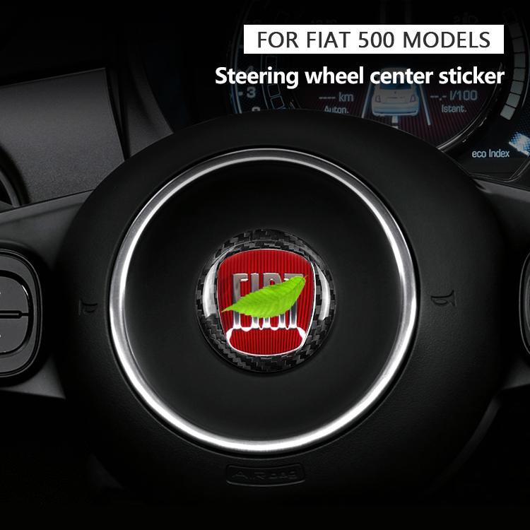 Steering Wheel Center Sticker for Fiat 500