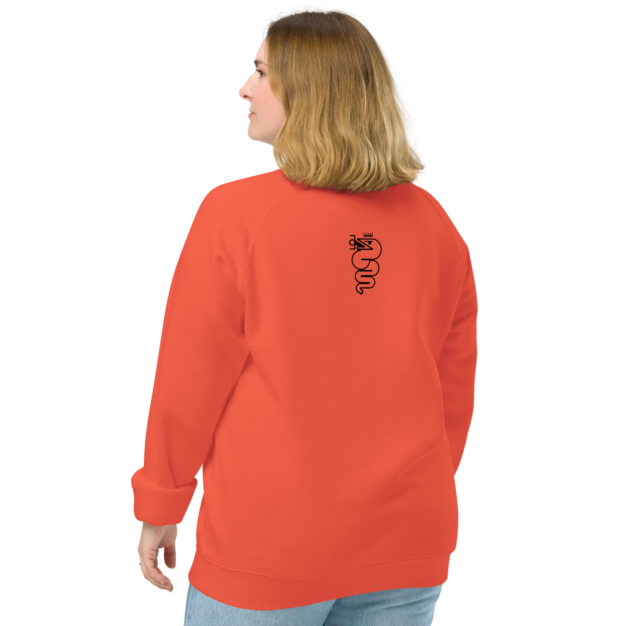 Unisex organic raglan sweatshirt