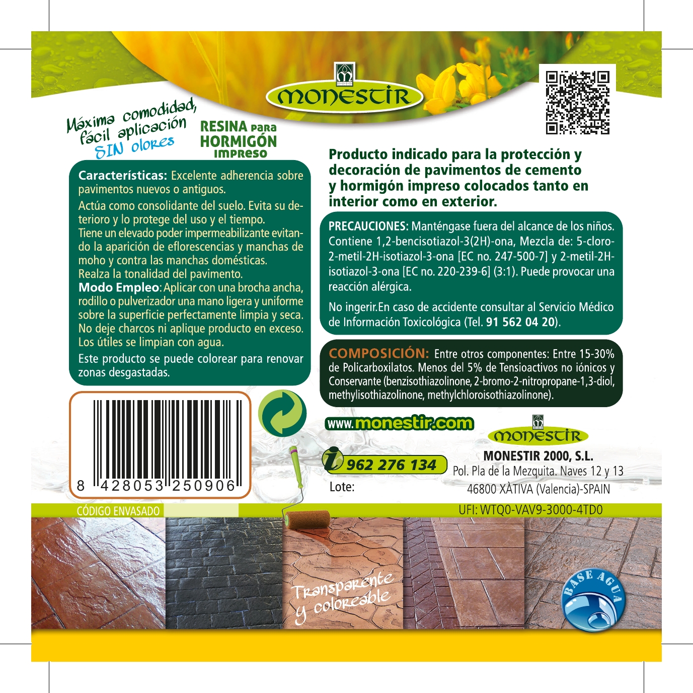 Resina para hormigón impreso