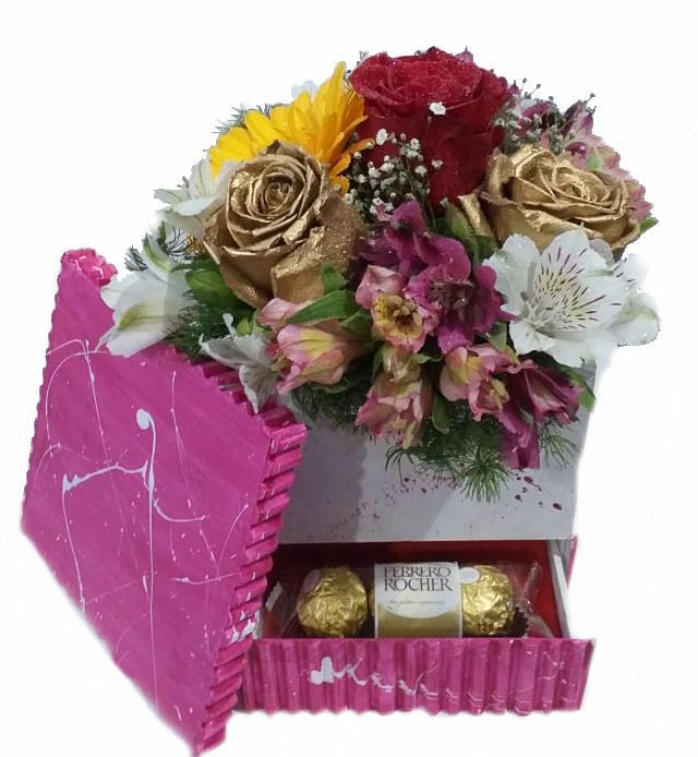 Caja de Flores Surtidas Personalizada