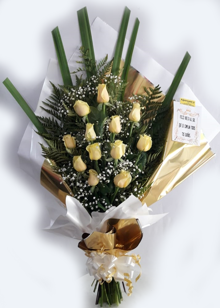 Ramo 12 Rosas Amarillas
