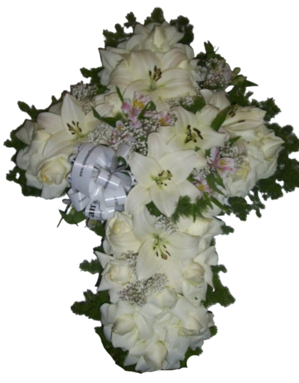 Cruz rosas y liliums