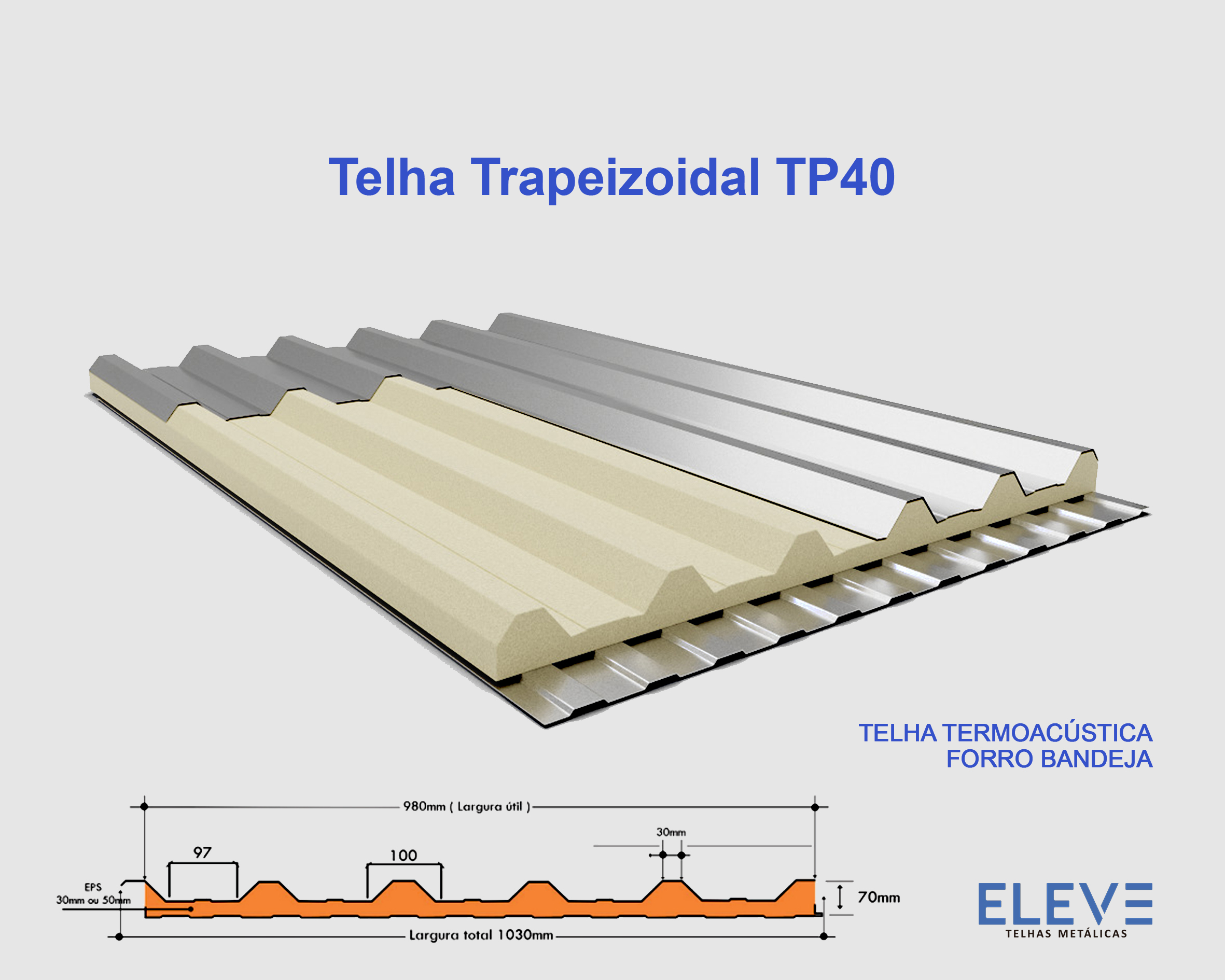 Telha Trapezoidal TP40
