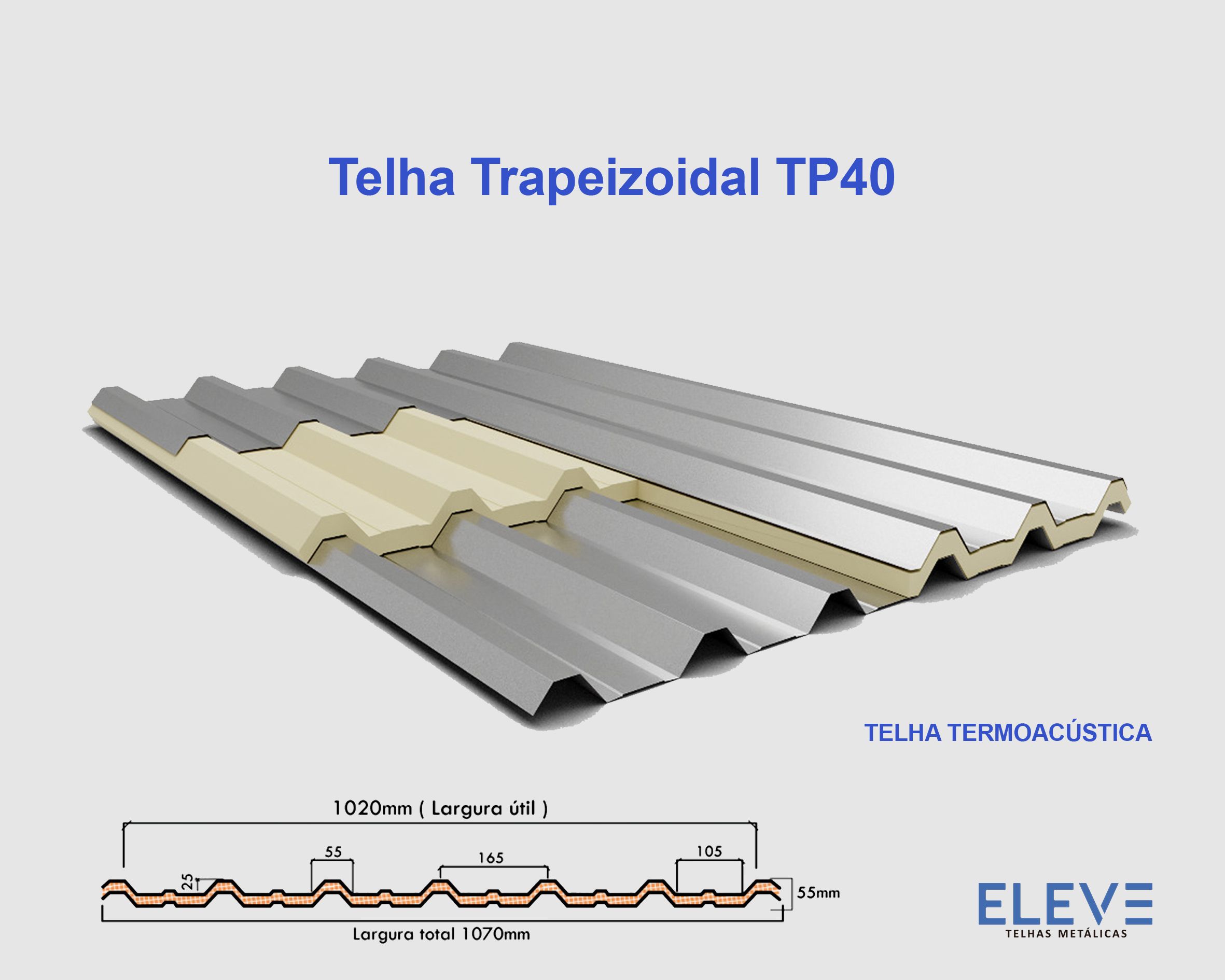 Telha Trapezoidal TP40
