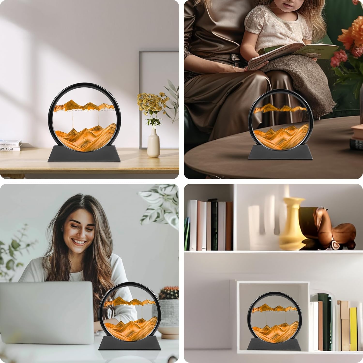 MatchlessGiftz Flowing Sand Art – 3D Dynamic Landscape for Your Home & Office!