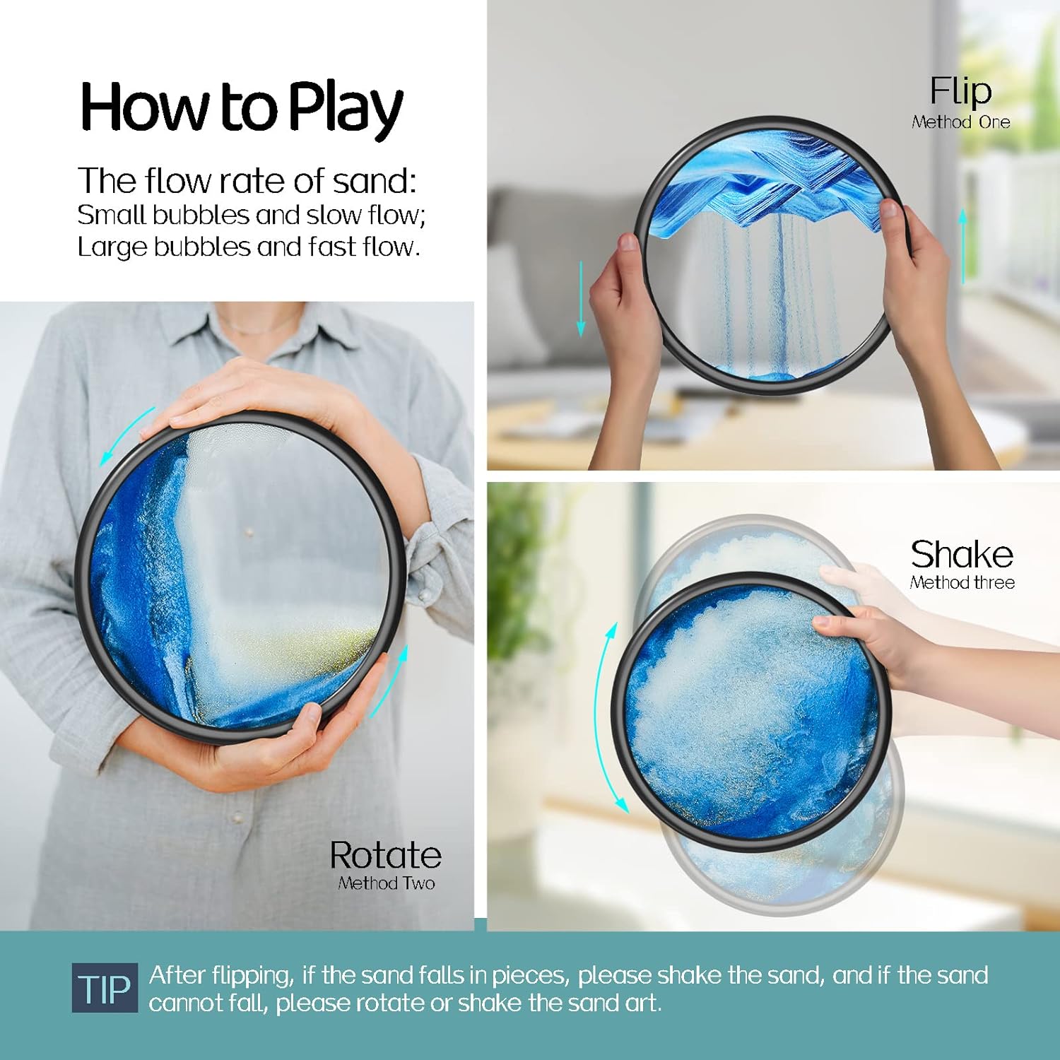 MatchlessGiftz Flowing Sand Art – 3D Dynamic Landscape for Your Home & Office!