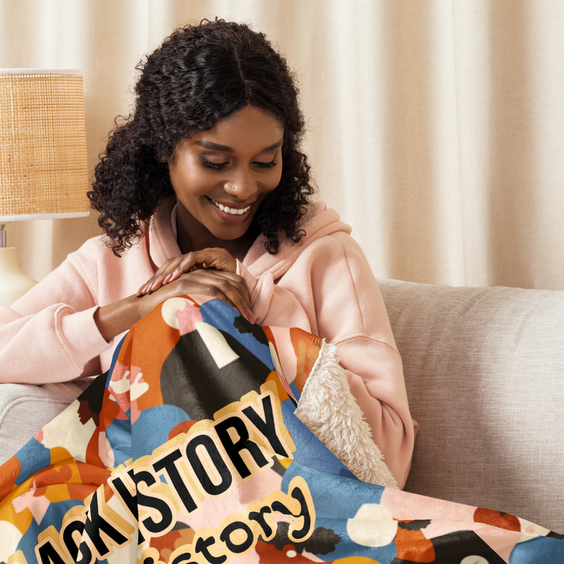 Cozy Black History/Sherpa Blanket