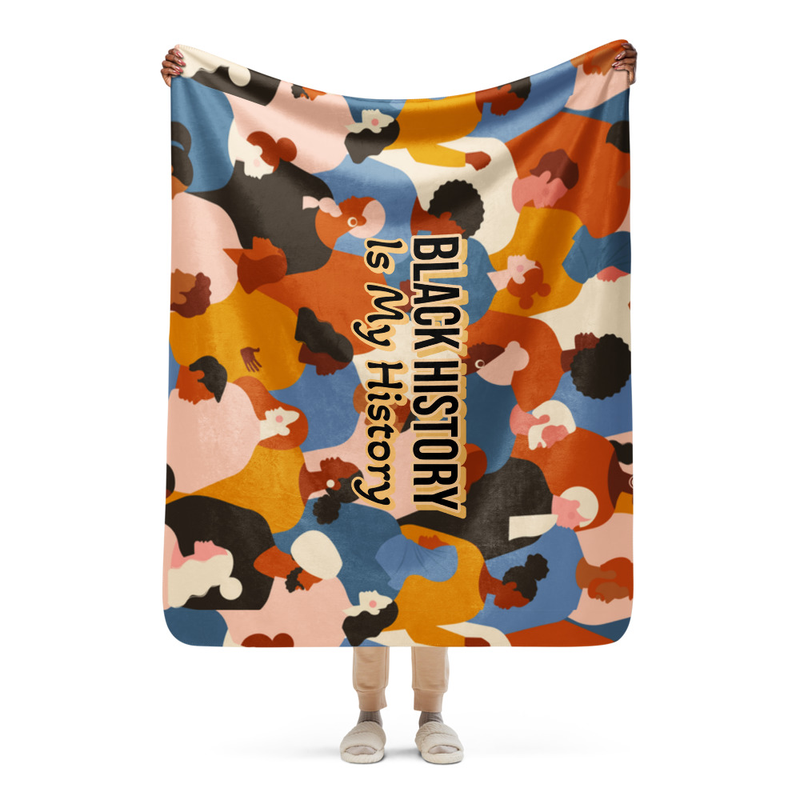 Cozy Black History/Sherpa Blanket