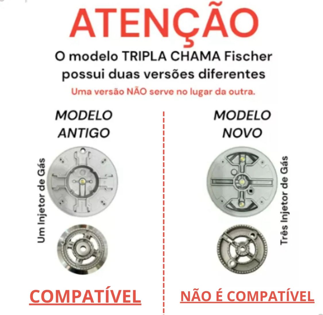 KIT ESPALHADOR TRIPLA CHAMA MODELO ANTIGO  (SABAF)