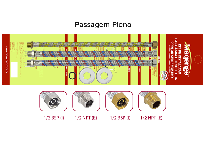 KIT PARA INSTALÇÃO DE ÁGUA QUENTE E FRIA