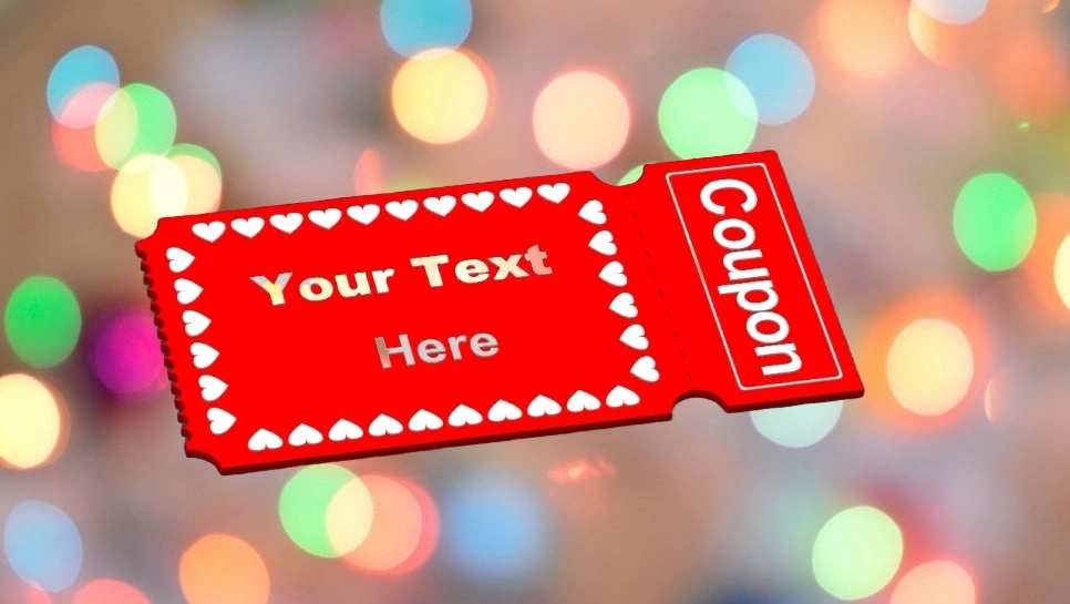 Heart-Shaped Gift Box with Chocolates and Coupons