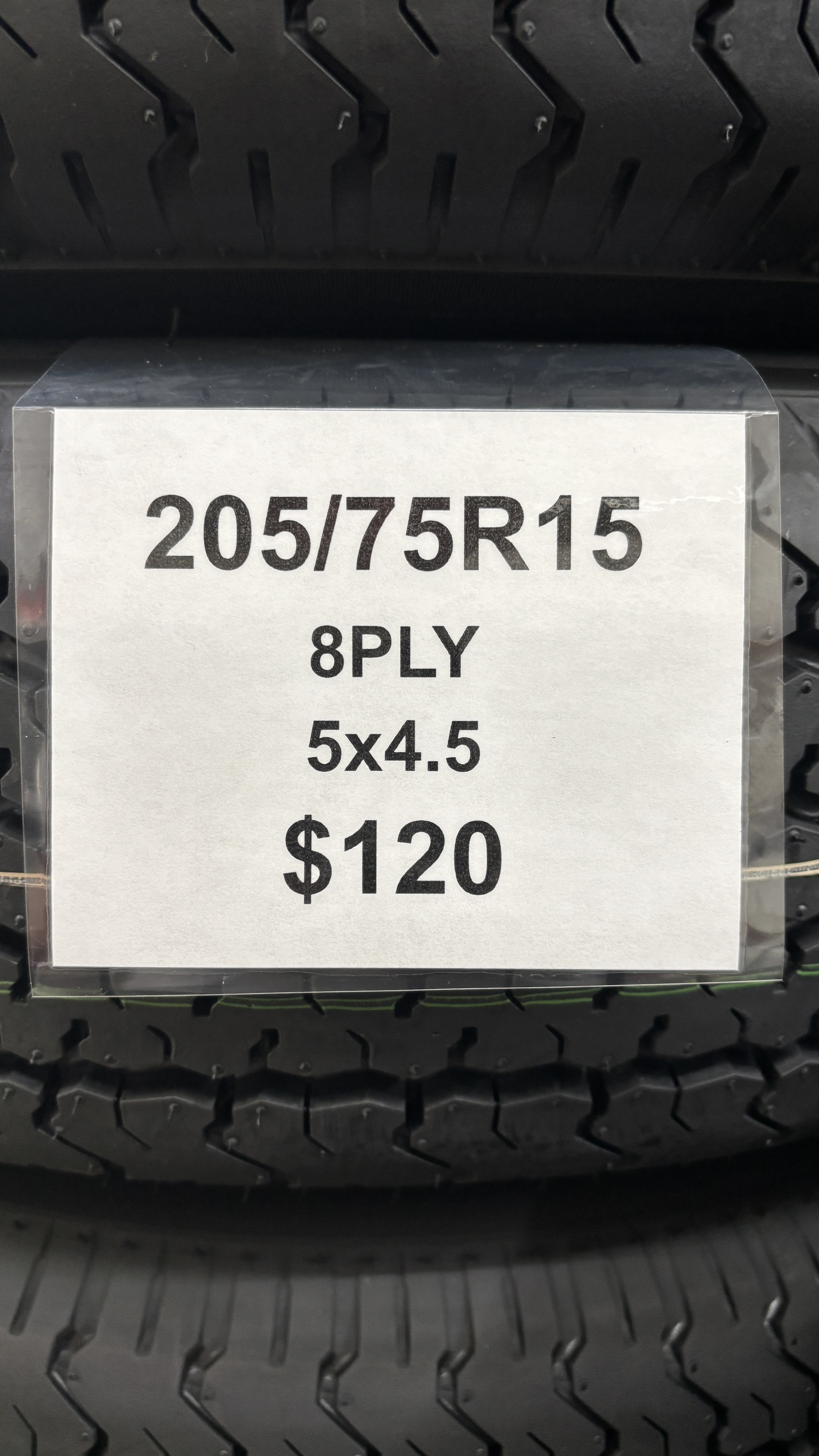 205/75R15 5x4.5 8 Ply