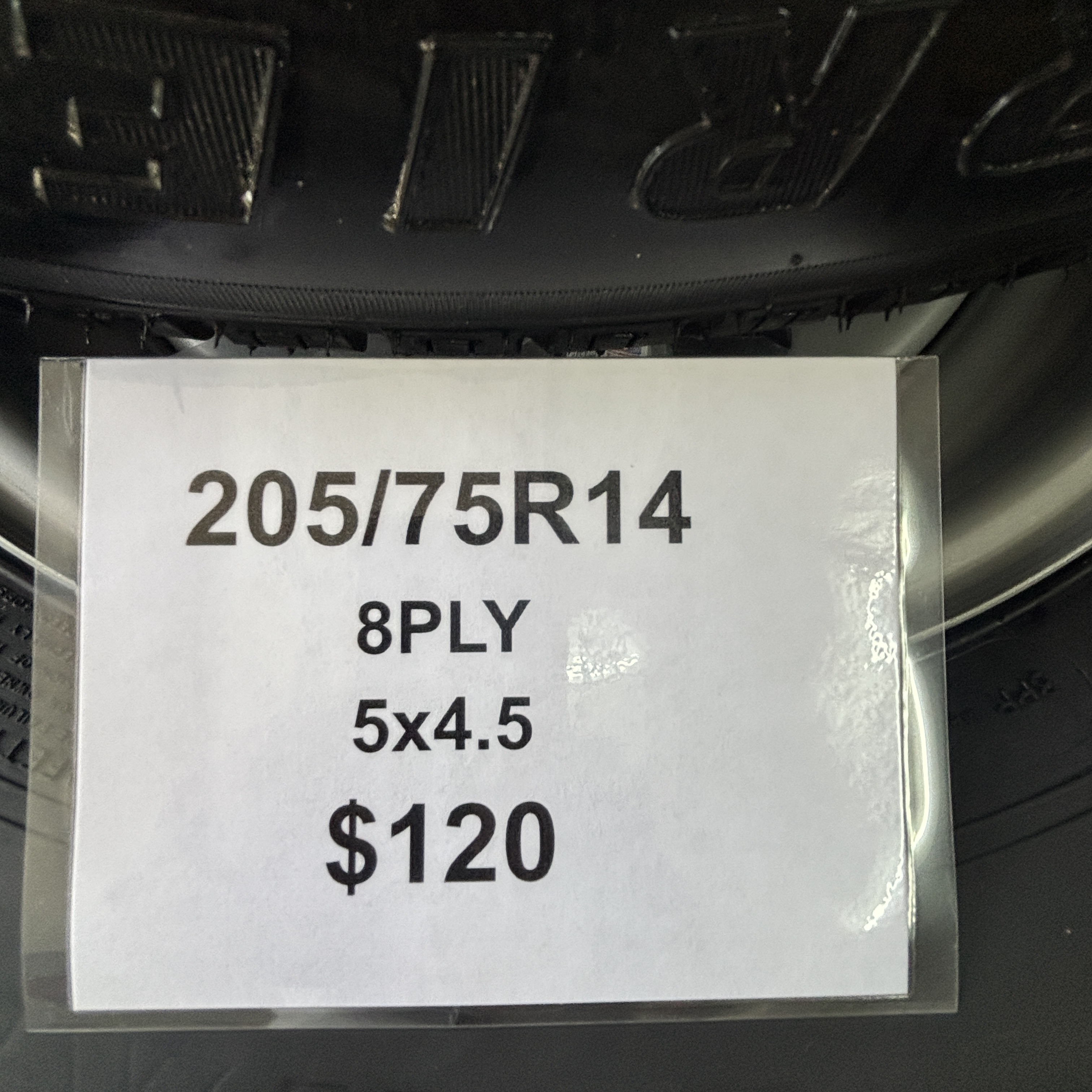 205/75R14 5x4.5 8 Ply