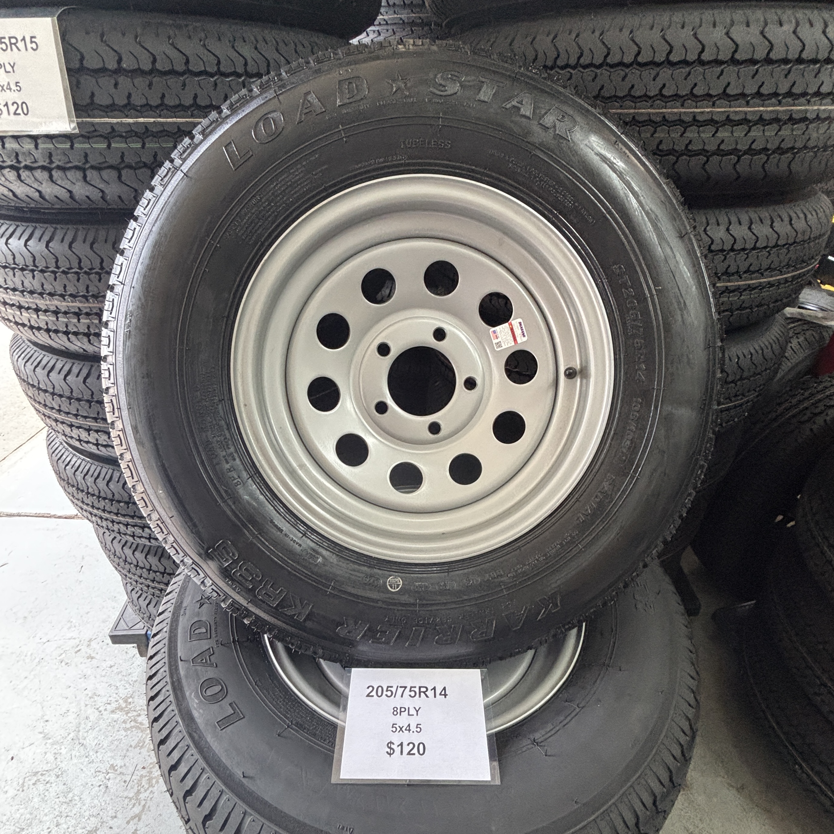 205/75R14 5x4.5 8 Ply