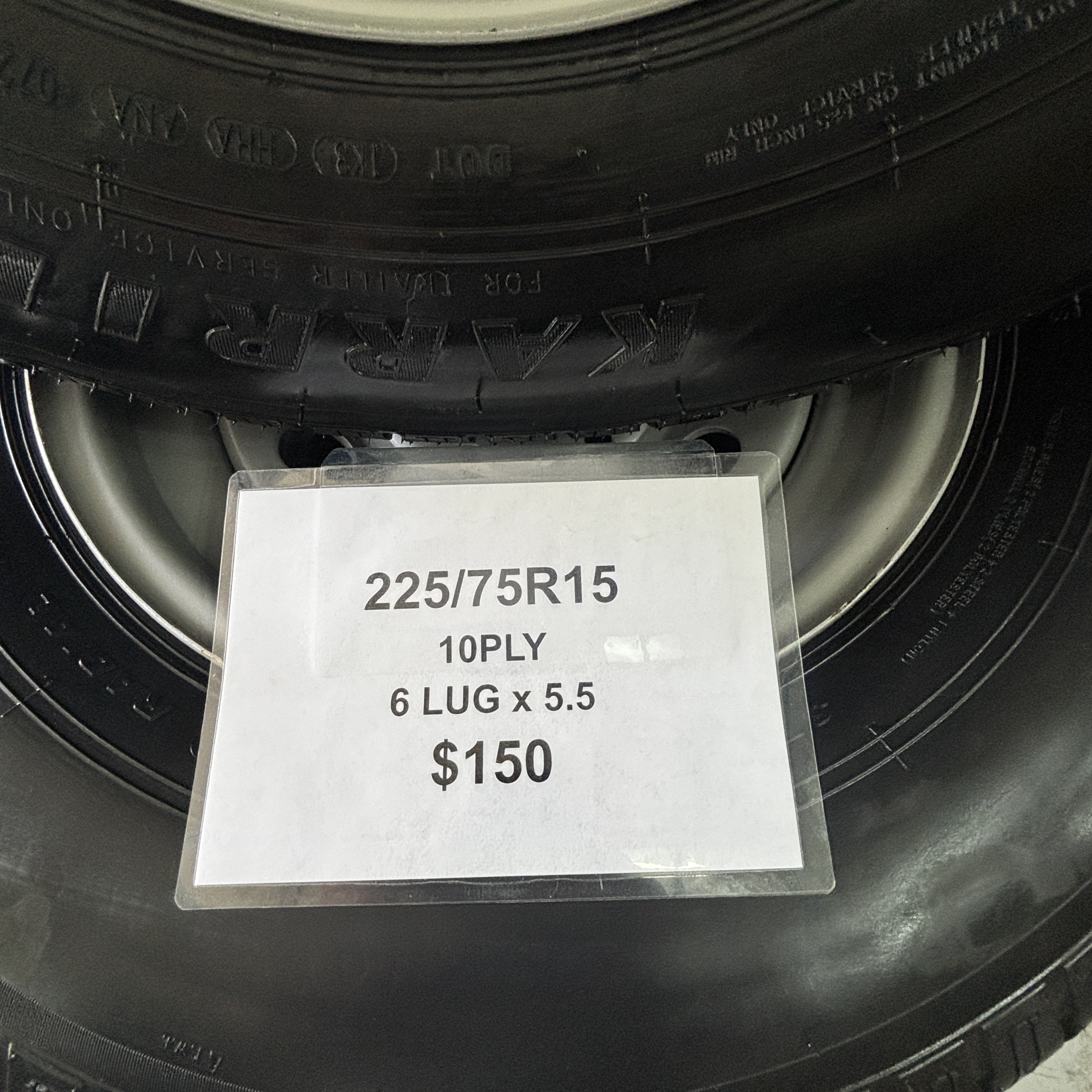 225/75R15 6x5.5 10 Ply