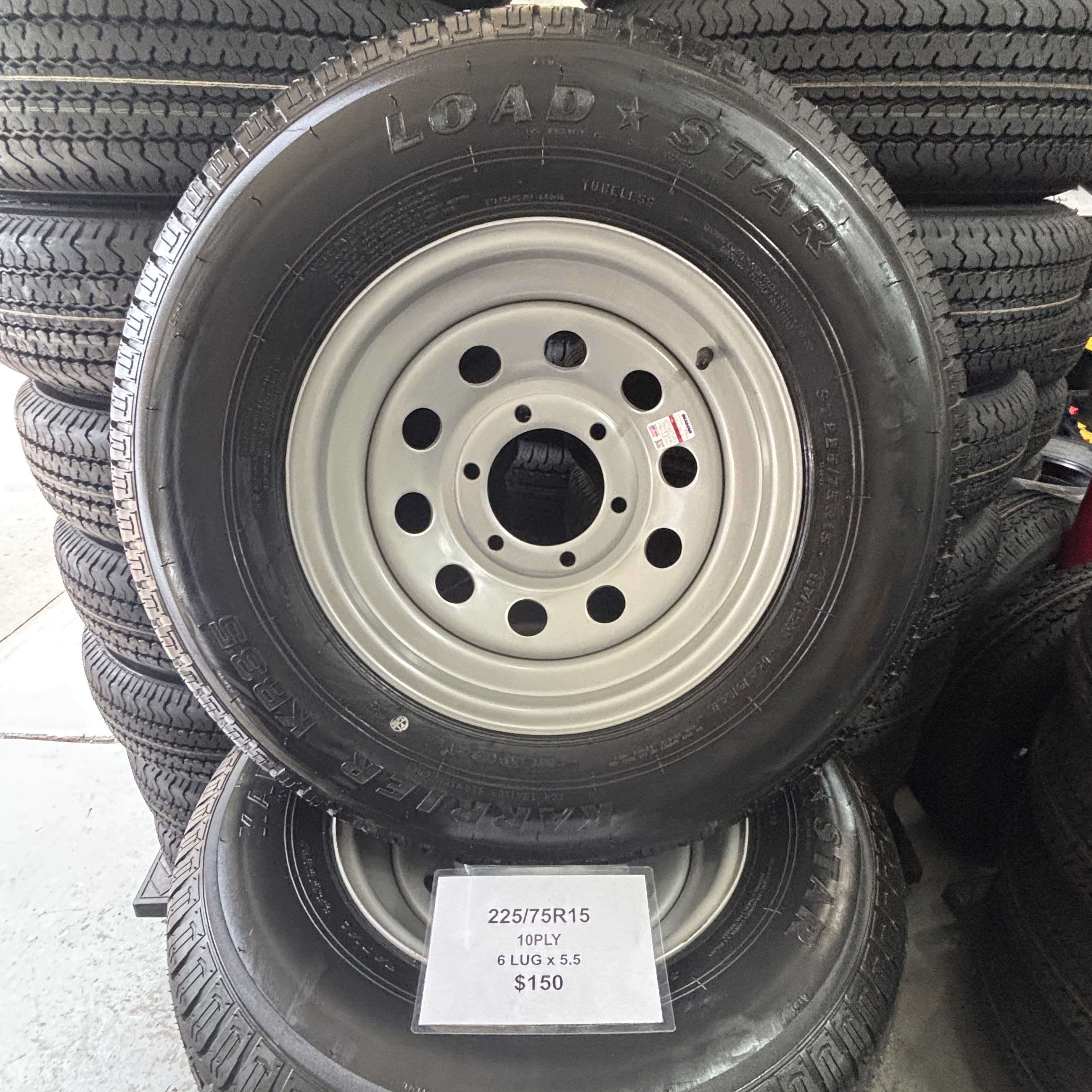 225/75R15 6x5.5 10 Ply