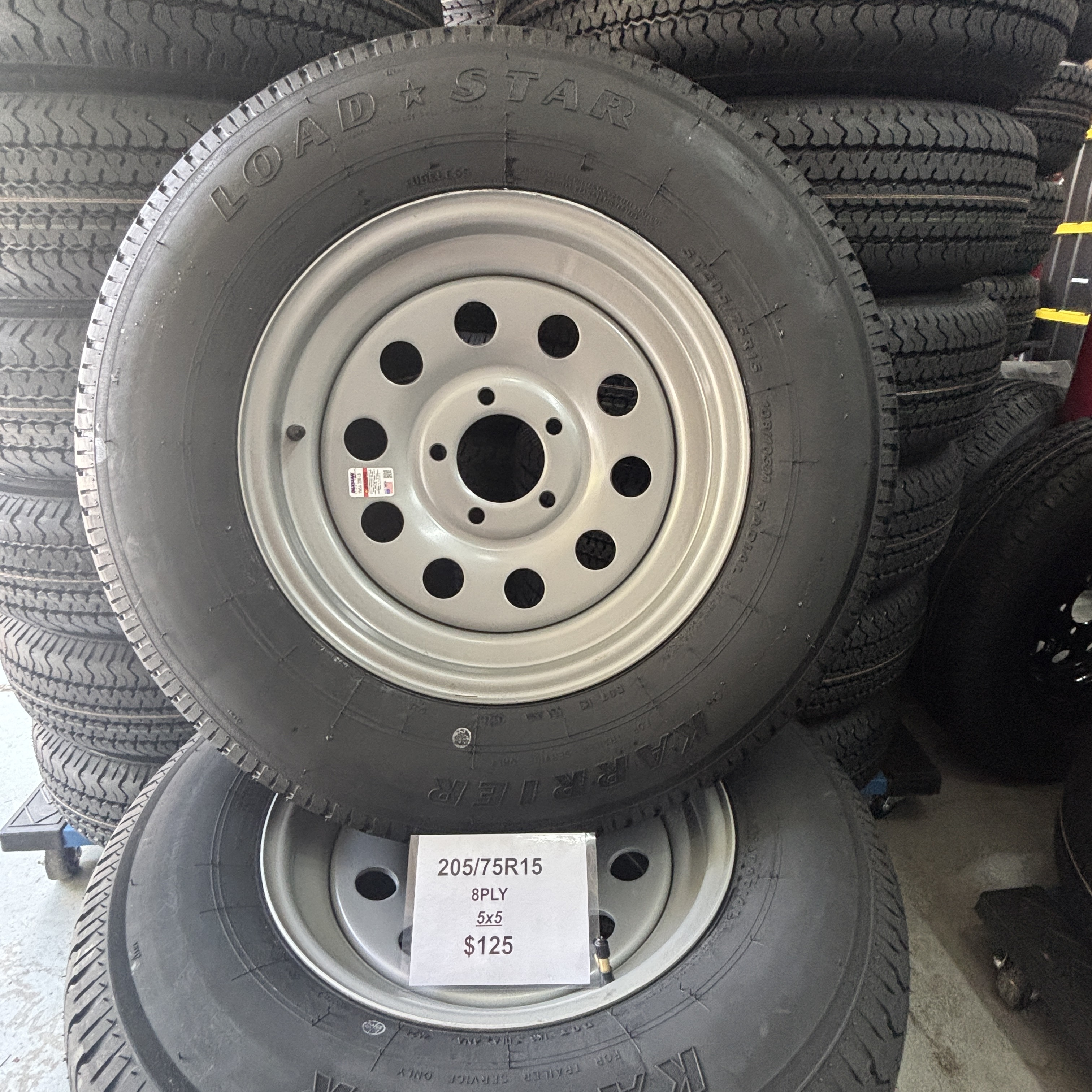205/75R15 5x5 8 Ply