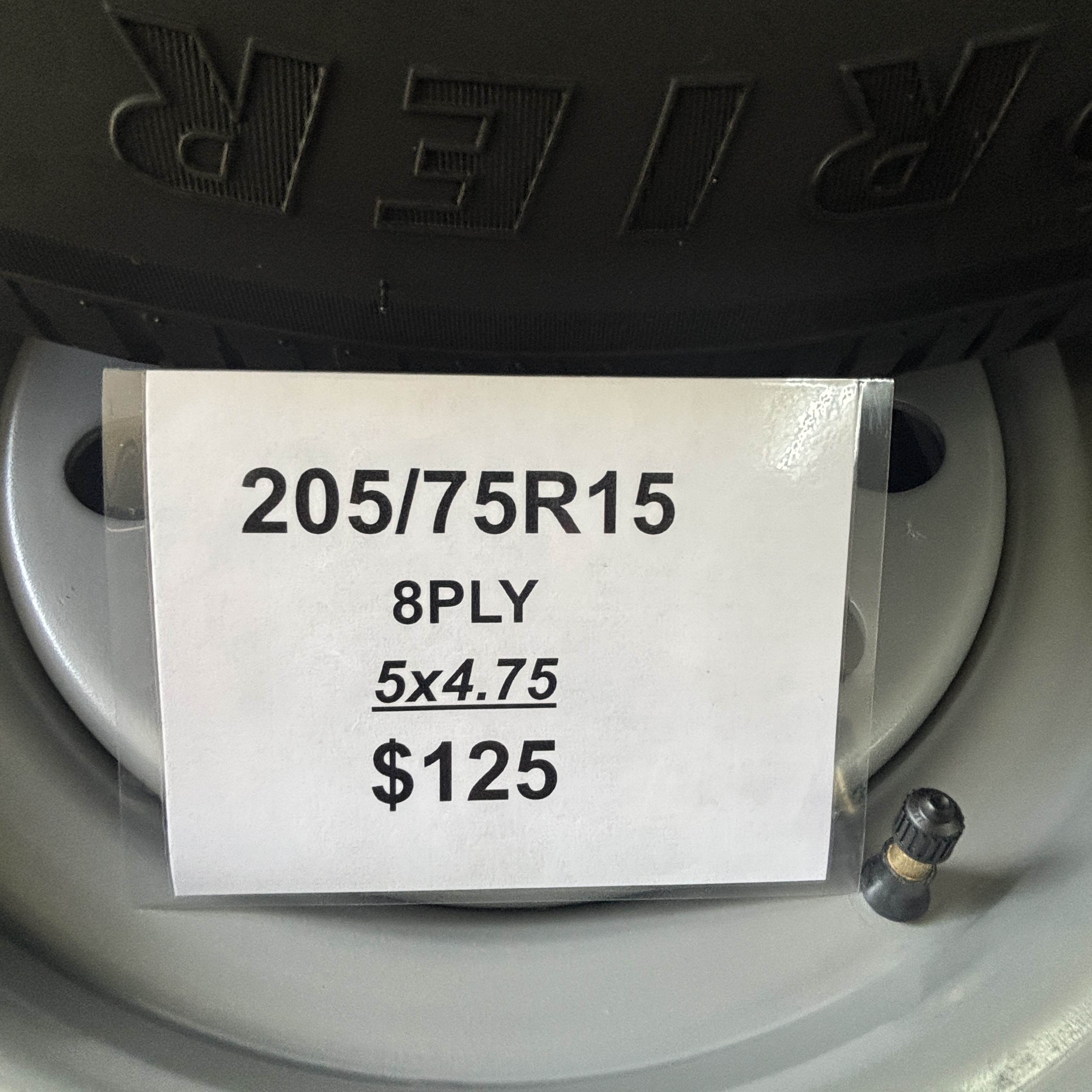 205/75R15 5x4.75 8 Ply