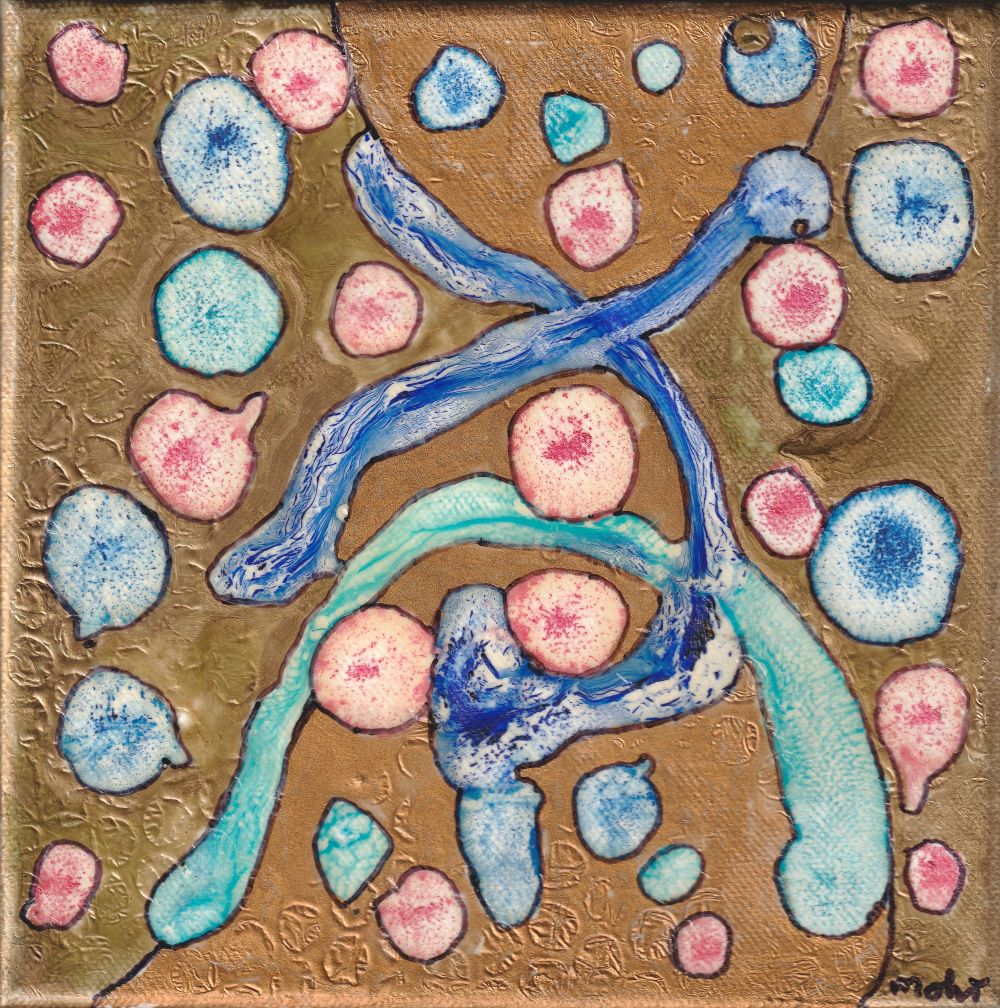 Ölbild aus der Reihe "Goldene Zeiten" mit dem Titel "Das Glühen des Verlangens"