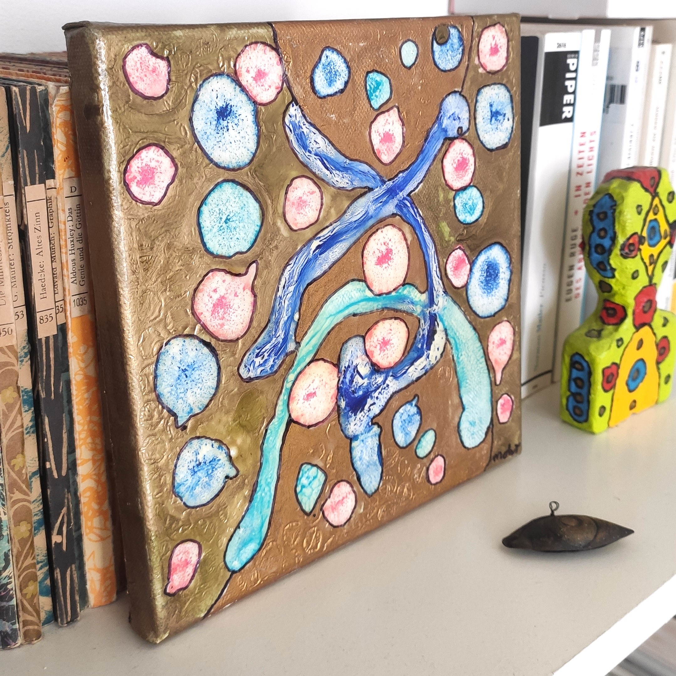 Ölbild aus der Reihe "Goldene Zeiten" mit dem Titel "Das Glühen des Verlangens"