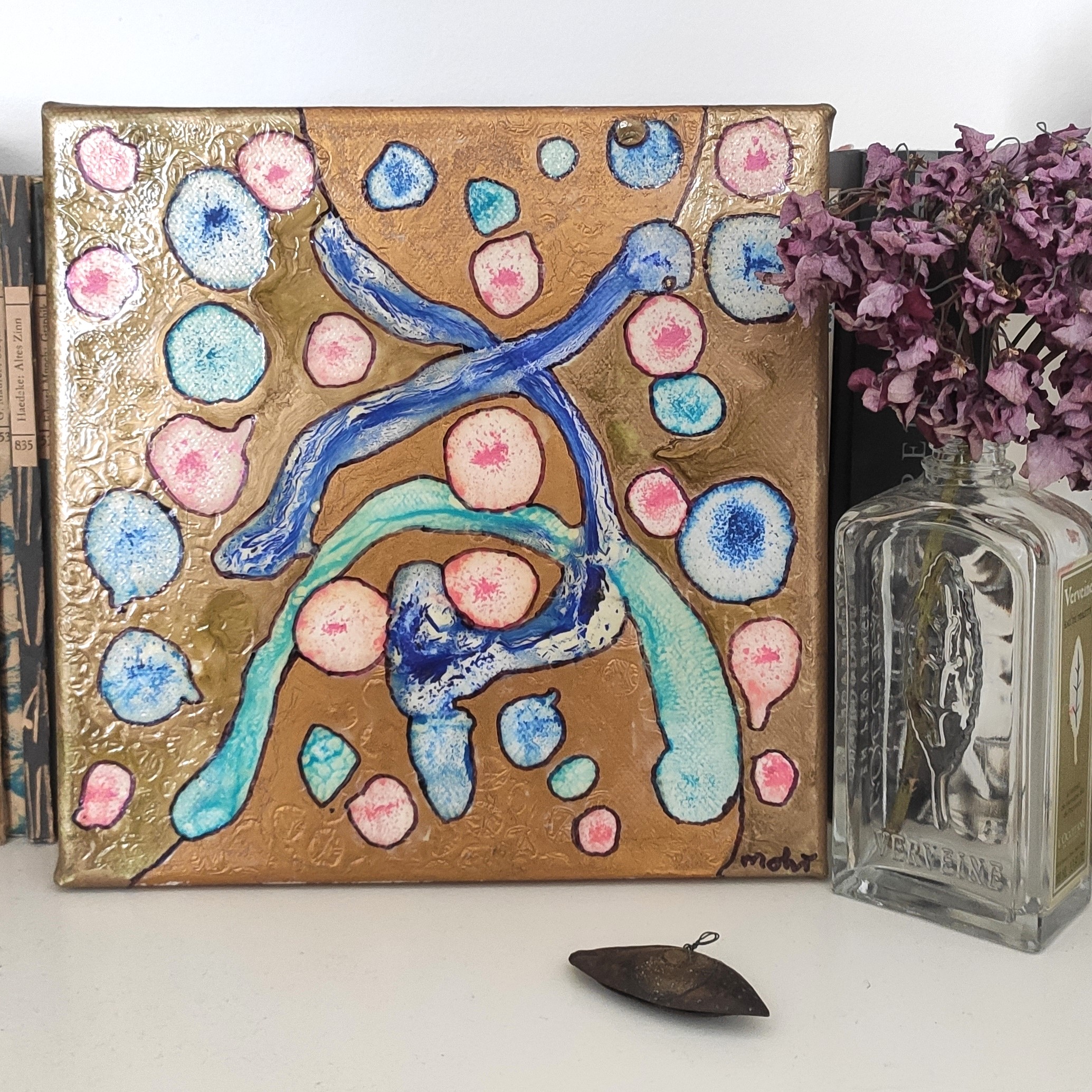 Ölbild aus der Reihe "Goldene Zeiten" mit dem Titel "Das Glühen des Verlangens"